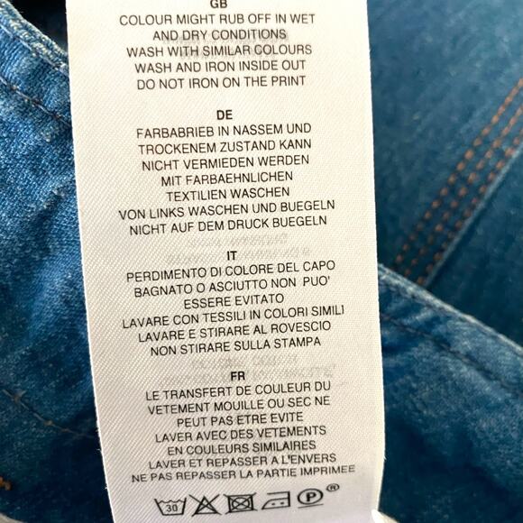 Closed Tony High Rise Jeans Sz 32 Blue Patch Pockets Cropped Cuffed Relaxed Fit - Picture 10 of 15